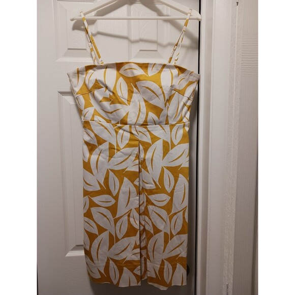 New York & Company Dresses & Skirts - New York & Company Womens Yellow White Floral Sleveless Mini Dress 12